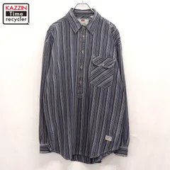 90s vintage Levi's ストライプ柄 プルオーバー 長袖シャツ メンズ 表記Lサイズ