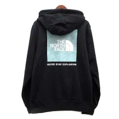 ザノースフェイス THE NORTH FACE バックスクエアロゴ プルオーバー フーディ スウェット パーカー Box NSE Pullover Hoodie A7UNS F24 ブラック 黒 M