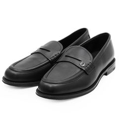 極美品】Dior ディオール コインローファー レザー ロゴ メタル