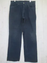 70's　ヴィンテージ　1970年製　Levi's　リーバイス　コーデュロイパンツ　519　W34xL28　USA製　TALON　白ブランクタブ　ネイビー　#457