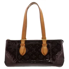 LOUIS VUITTON ルイ・ヴィトン ヴェルニ ローズウッド アヴェニュー ハンドバッグ M93510 モノグラムヴェルニ  アマラント ダークブラウン  レディース【中古】