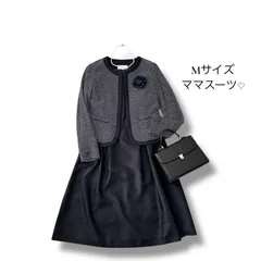 ANY SiS  Mサイズ ママスーツ コーディネート ✨ エニィスィス セットアップ ノーカラージャケット ワンピース ネイビー 紺 Mサイズ セレモニー 卒業式 入学式