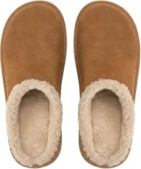 Natsume shopping mall スリッパ ルーム シューズ ムートン 冬 暖かい 寒さ 部屋用 対策 レディース モコモコ (キャメル,  23.5 cm)