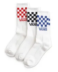 VANS Classic Check Crew 3-Pack Sock WHITE ホワイト ソックス 靴下セット クラシックチェック クルーソックス（3足）