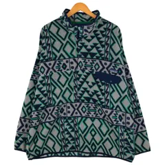 古着 パタゴニア Patagonia SYNCHILLA シンチラ スナップT 25450FA14 総柄 ネイティブ柄 ハーフスナップ フリースプルオーバー/evb032411