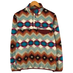 古着 パタゴニア Patagonia SYNCHILLA シンチラ スナップT 25455FA16 総柄 ネイティブ柄 ハーフスナップ フリースプルオーバー/evb032414
