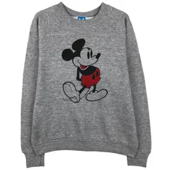 古着 80年代 ディズニー DISNEY MICKEY MOUSE ミッキーマウス キャラクタースウェットシャツ トレーナー USA製 メンズL相当/eaa607112
