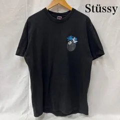 ステューシー 00s ストックロゴ エイトボール バックプリントTシャツ ブラック Lサイズ メンズ L ISItems【USED】【古着】【中古】50151716