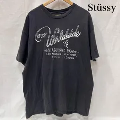 ステューシー 00s WORLDTOURTEE プリントTシャツ ブラック XLサイズ メンズ XL ISItems【USED】【古着】【中古】50151721