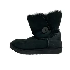UGG(アグ) ショートブーツ 24 レディース ベイリーボタン 5803 黒 ムートン