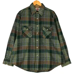 古着 80~90年代 ディッキーズ Dickies チェック柄 ウールシャツ メンズL相当 ヴィンテージ/eaa596829