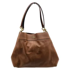 COACH　コーチ　レザー　ハンド　トートバッグ　ブラウン