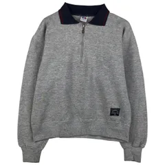 古着 90年代 ラッセル Russell ATHLETIC 襟付き ハーフジップスウェットシャツ トレーナー USA製 メンズM相当 ヴィンテージ/eaa482160
