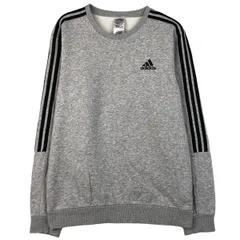 古着 アディダス adidas 3本ライン ワンポイントロゴスウェットシャツ トレーナー メンズM相当/eaa482499