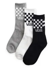 VANS Classic Check Crew 3-Pack Sock BLACK/WHITE ブラック ホワイト ソックス 靴下セット クラシックチェック クルーソックス（3足）のサムネイル