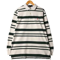 古着 90年代 ラルフローレン Ralph Lauren POLO by Ralph Lauren 長袖 ボーダー ポロシャツ USA製 メンズXL相当 ヴィンテージ/eaa590229