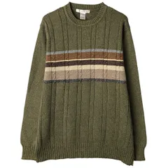 古着 GEOFFREY BEENE ケーブル編み コットンニットセーター メンズL相当/eaa544602