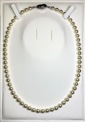 SV 真珠 ネックレス パール約6.5-6.9mm リメイクジュエリー