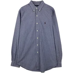 古着 ラルフローレン Ralph Lauren CLASSIC FIT ギンガムチェック 長袖 ボタンダウンチェックシャツ メンズL相当/eaa609681