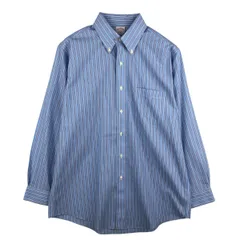 古着 ブルックスブラザーズ Brooks Brothers Est.1818 マルチストライプ 長袖 ボタンダウンストライプシャツ メンズM相当/eaa609198