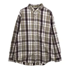 古着 90年代 エディーバウアー Eddie Bauer 長袖 ボタンダウン ヘビーネルチェックシャツ USA製 メンズXL相当 ヴィンテージ/eaa459510