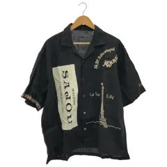 417 by EDIFICE (フォーワンセブンバイエディフィス)SAJOU オープンカラーシャツブラックL