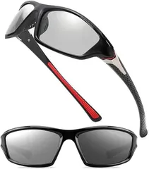 REONAS 偏光 調光 変色 スポーツサングラス 昼夜兼用 UV400 メンズ レディース 釣り ゴルフ ドライブ ランニング 軽量 運転用 紫外線対策 Sports (マルチカラー)