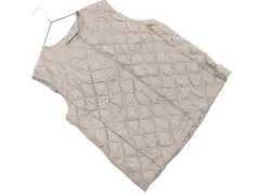 UNIQLO ユニクロ WARM PADDED 中綿ベスト sizeL/グレージュ ◇■ レディース