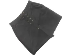 snidel スナイデル スウェード調 レースアップ ショート パンツ size1/黒 ◇■ レディース