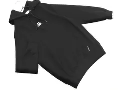 kappa カッパ プリント プルオーバー パーカー sizeM/黒 ◇■ レディース