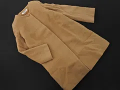 NATURAL BEAUTY BASIC ナチュラルビューティーベーシック アンゴラ混 ノーカラー コート sizeL/ベージュ ◇■ レディース
