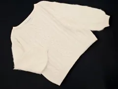 CECIL McBEE セシルマクビー ケーブル編み シャギー ニット セーター sizeM/オフホワイト ◇■ レディース