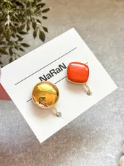 331≫レトロボタンのイヤリング