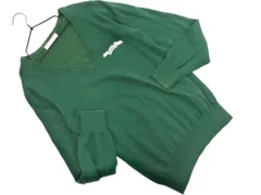 RODEO CROWNS ロデオクラウンズ Vネック プリント ニット セーター sizeM/緑 ◇■ レディース