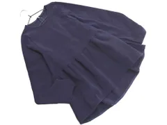 green label relaxing グリーンレーベルリラクシング ユナイテッドアローズ ペプラム カットソー 紺 ◇■ レディース