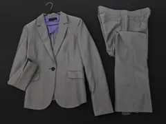 UNTITLED アンタイトル シルク混 セットアップ ジャケット パンツ スーツ size2/グレー ■■ レディース