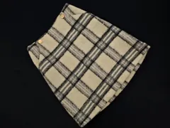 AG by aquagirl エージーバイアクアガール ウール混 チェック Aライン 台形 スカート sizeS/オフホワイト ◇■ レディース