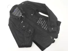 semantic design セマンティックデザイン 刺繍 ジップアップ Gジャン デニム ジャケット sizeM/黒 ◇■ メンズ