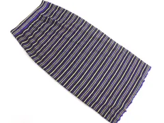 niko and ニコ アンド ボーダー リブニット タイト スカート sizeM/青ｘ黒 ◇■ レディース