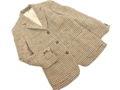 NEWYORKER ニューヨーカー ウール100% 総柄 ジャケット size9AR/緑ｘベージュ ◇■ レディース