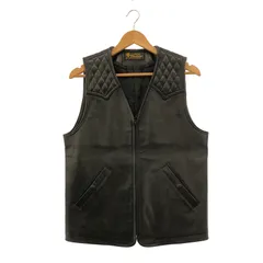 【中古】RUDEGALLERY Black Rebel レザーベスト ブラック M ルードギャラリーブラックレベル HORSE HIDE[10]