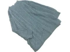 earth music&ecology アースミュージック＆エコロジー ケーブル編み チュニック丈 ニット セーター sizeF/緑 ◇■ レディース