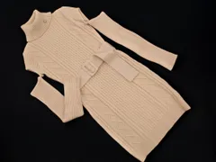 Rady レディ 武藤静香 タートルネック アームウォーマー ケーブル編み ニット ワンピース sizeS/ライトベージュ ◇■ レディース