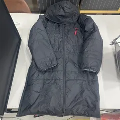 ◼︎NIKE ナイキ 中綿 ロングコート ベンチコート レディースL ブラック フリース裏地