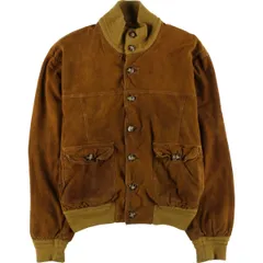 古着 バルスタージャケット スエードレザーブルゾン イタリア製 メンズL相当 ヴィンテージ/eaa607990