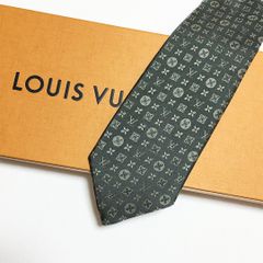 極美品 LOUIS VUITTON ルイヴィトン ジャガード シルク ネクタイ