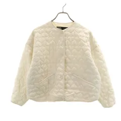 ZARA ザラ ハート キルティングジャケット S アイボリー レディース 古着