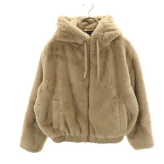 ZARA ザラ フェイクファー ジャケット L ベージュ レディース 古着