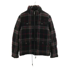 HAMNETT ハムネット チェック柄 ダウンジャケット L ブラック メンズ 古着