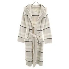 gelato pique ジェラートピケ ボーダー柄 ガウン F ホワイト ルームウェア レディース 古着